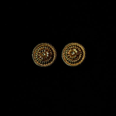 Clip Earrings - Assiette dorée