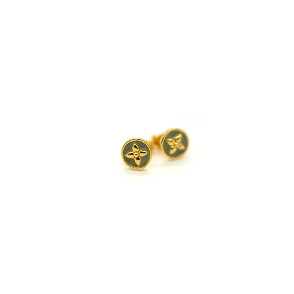 Pierced Earrings - Green