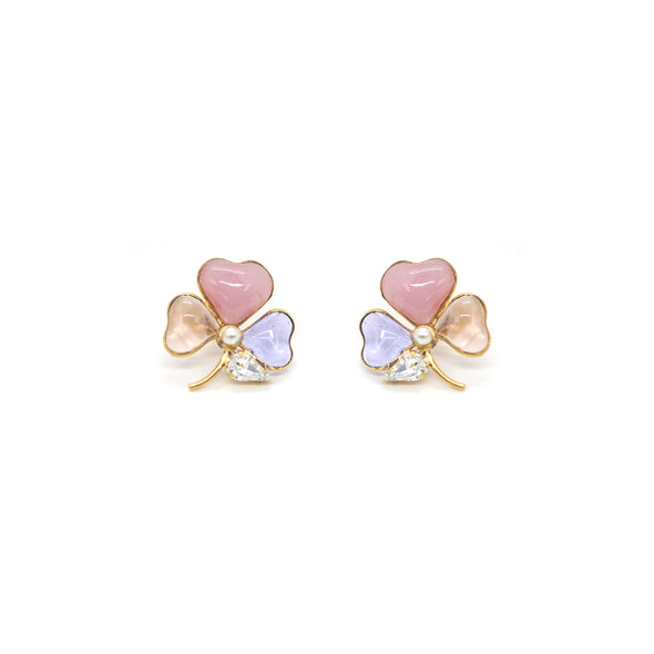 Pierced Earrings - La Fleur (Pink)