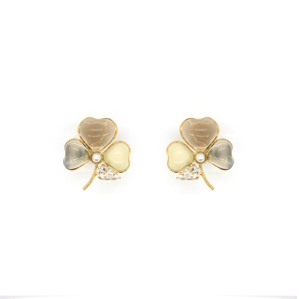 Pierced Earrings - La Fleur (Amber)