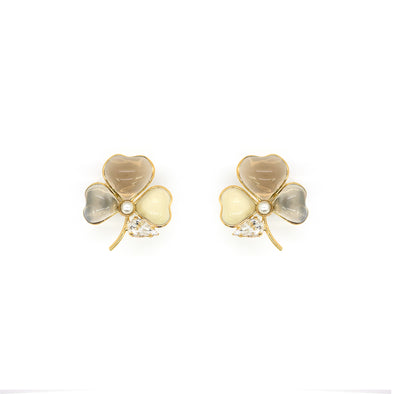 Clip Earrings - La Fleur (Amber)