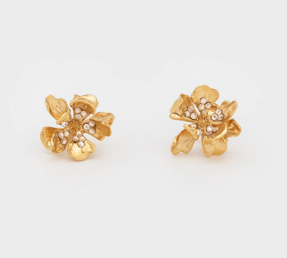 Cécile Boccara - Lucy Gold/Silk Stud Earrings
