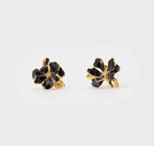 Cécile Boccara - Lucy Gold/Black Stud Earrings