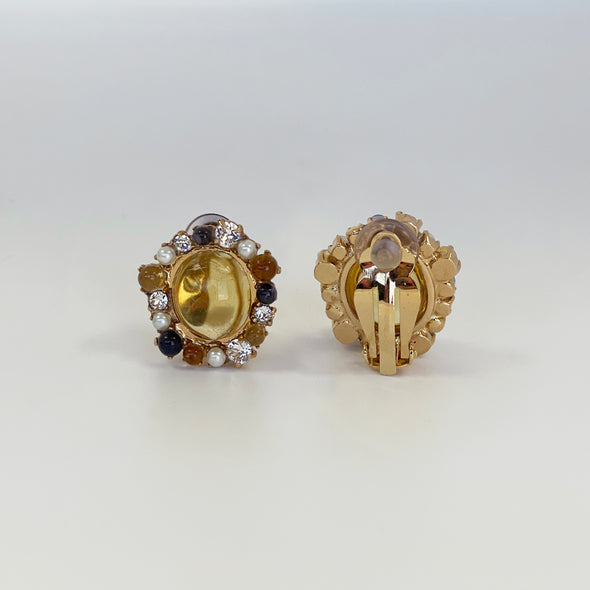 Gripoix Clip Earrings - Super Zodiaque