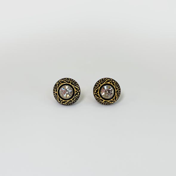 Vintage Pierced Earrings - Oeil tranquille