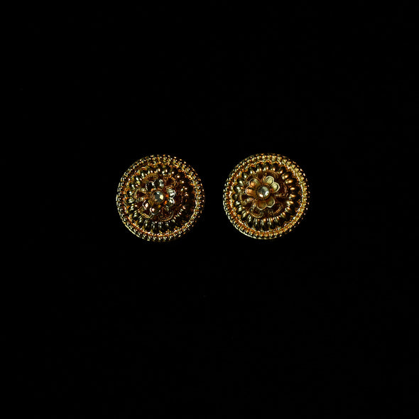 Clip Earrings - Assiette dorée