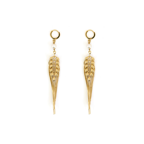 Pierced Earrings - L'épi madame with Akoya Pearl